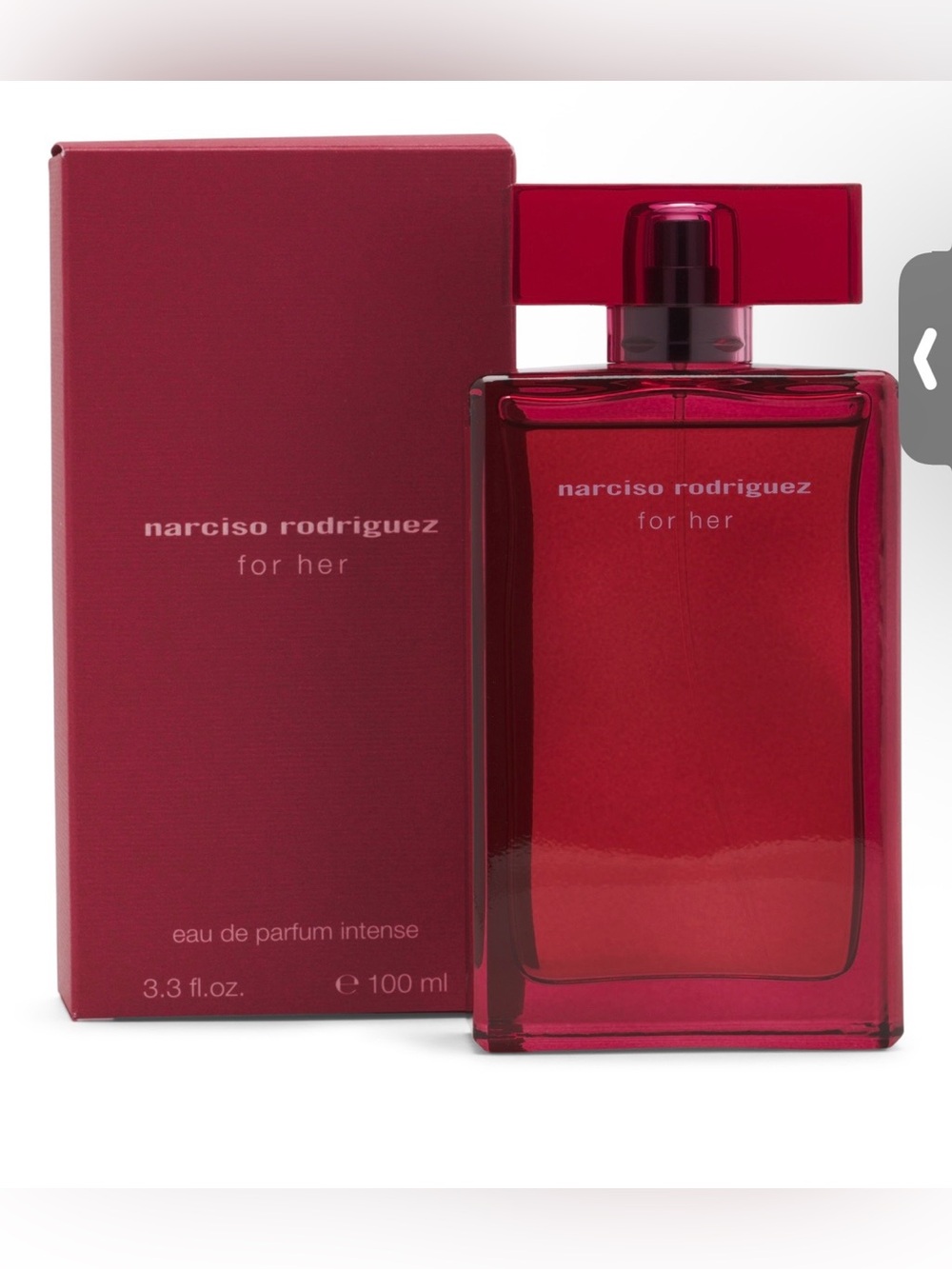 Narciso Rodriguez Intense - Deep Red Glass Bottle